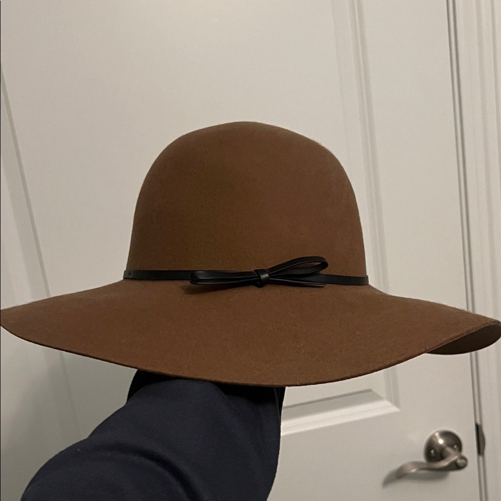 Target Brown Wide-Brim Hat with Black Band